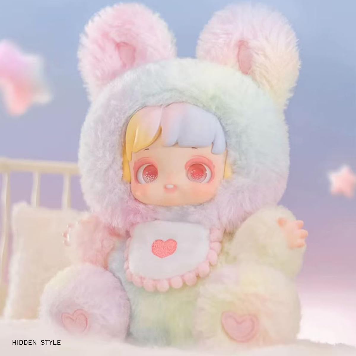 Miana Night Bunny Series Official Designer Soft Vinyl Blind Box Galaxy Eyes Dopamine Colors Poseable Hands Fluffy Long-Ear Healing Collectible Figure 7 Designs Including Secret Edition