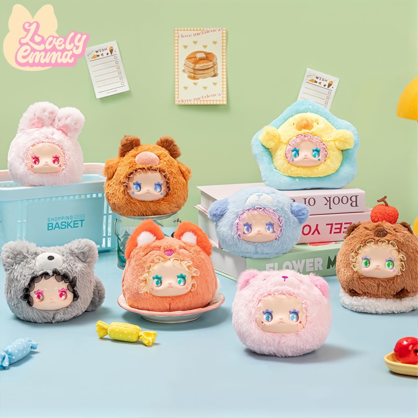 LOVELY EMMA RUA ZOO Plush Animal Blind Box | Official Authentic | 6 Regular + 3 Secret Figures (Random 1) | Designer Toy Collectible Desk Decor Christmas Birthday Gift