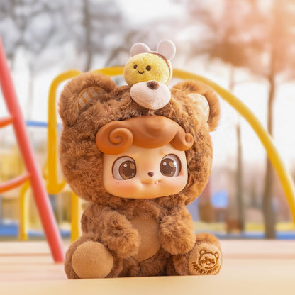 Q.kid Animal Preschool Series Blind Box Figures | Cute Animal Characters with Plush Design | 6 Regular Designs + 1 Secret Edition | Official Authentic Collectible Toy for Christmas & Birthday Gifts, Desk Display