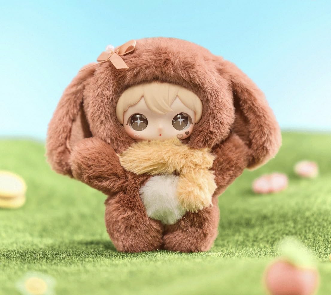 ShyShy Bunny Sparkle – Sparkly World Series Blind Box | Plush Keychain Charm (3D PVC Face) | Blind Box Random 1pc | Approx. 14cm Fluffy Soft Material | Bag Charm & Home Decor Mascot