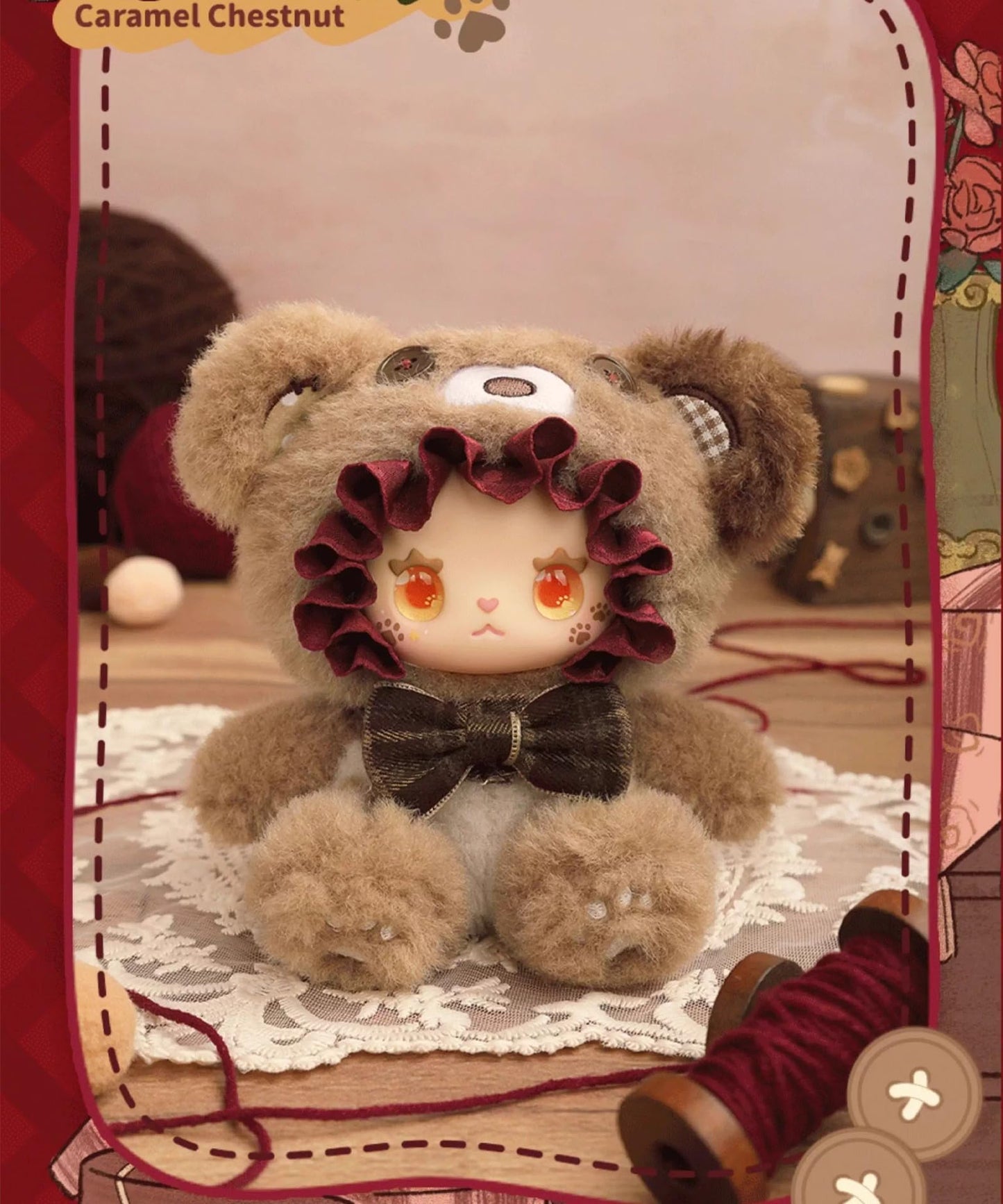 LOVELY EMMA Bear Alliance Series Plush Blind Box, Kawaii Stuffed Bear Mystery Plush with Keychain | Official Authentic Collectible, Vinyl Plush Bag Charms, Birthday & Christmas Gifts