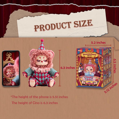Cino Dream Tour Circus Series Blind Box Plush Doll – Kawaii Creepy Clown Mystery Collectible Toy