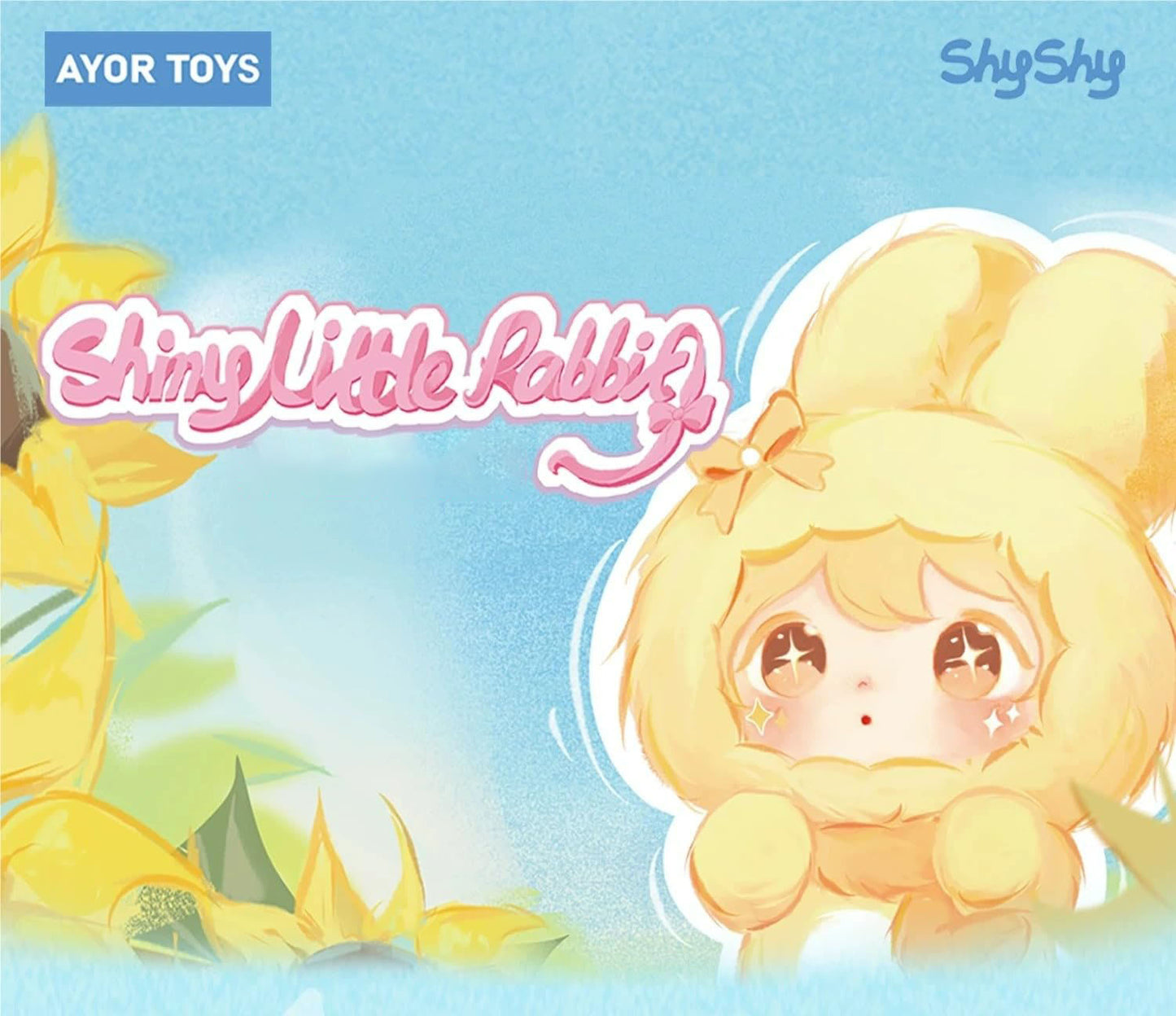 ShyShy Bunny Sparkle – Sparkly World Series Blind Box | Plush Keychain Charm (3D PVC Face) | Blind Box Random 1pc | Approx. 14cm Fluffy Soft Material | Bag Charm & Home Decor Mascot