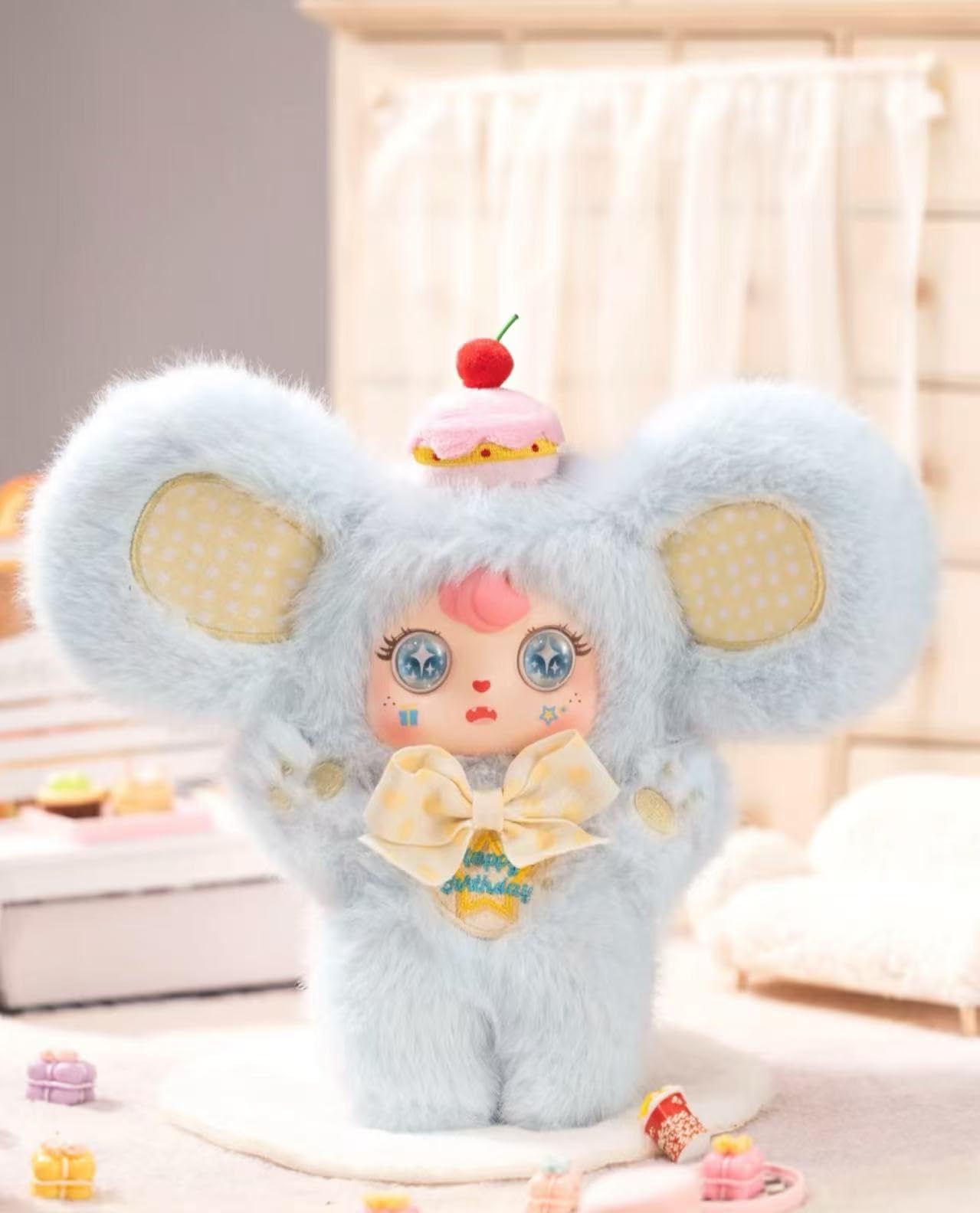 Coco Star Birthday Party Series Blind Box Collectible Figures | Plush Character Design | 6 Regular + 1 Secret | Official Authentic | Birthday & Christmas Gift Desktop Decor