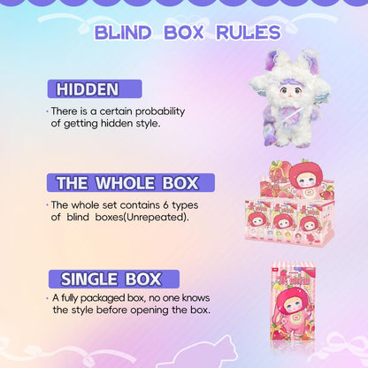 Nommi "Interesting Fruit" Series｜Official Plush Doll｜Fruit x Animal Design, Fine Embroidery, Luxury Plush｜Rotating Eyes for Expression Change｜Blind Box/Full Set｜Perfect for Birthday/Christmas Gifts (Random 1)