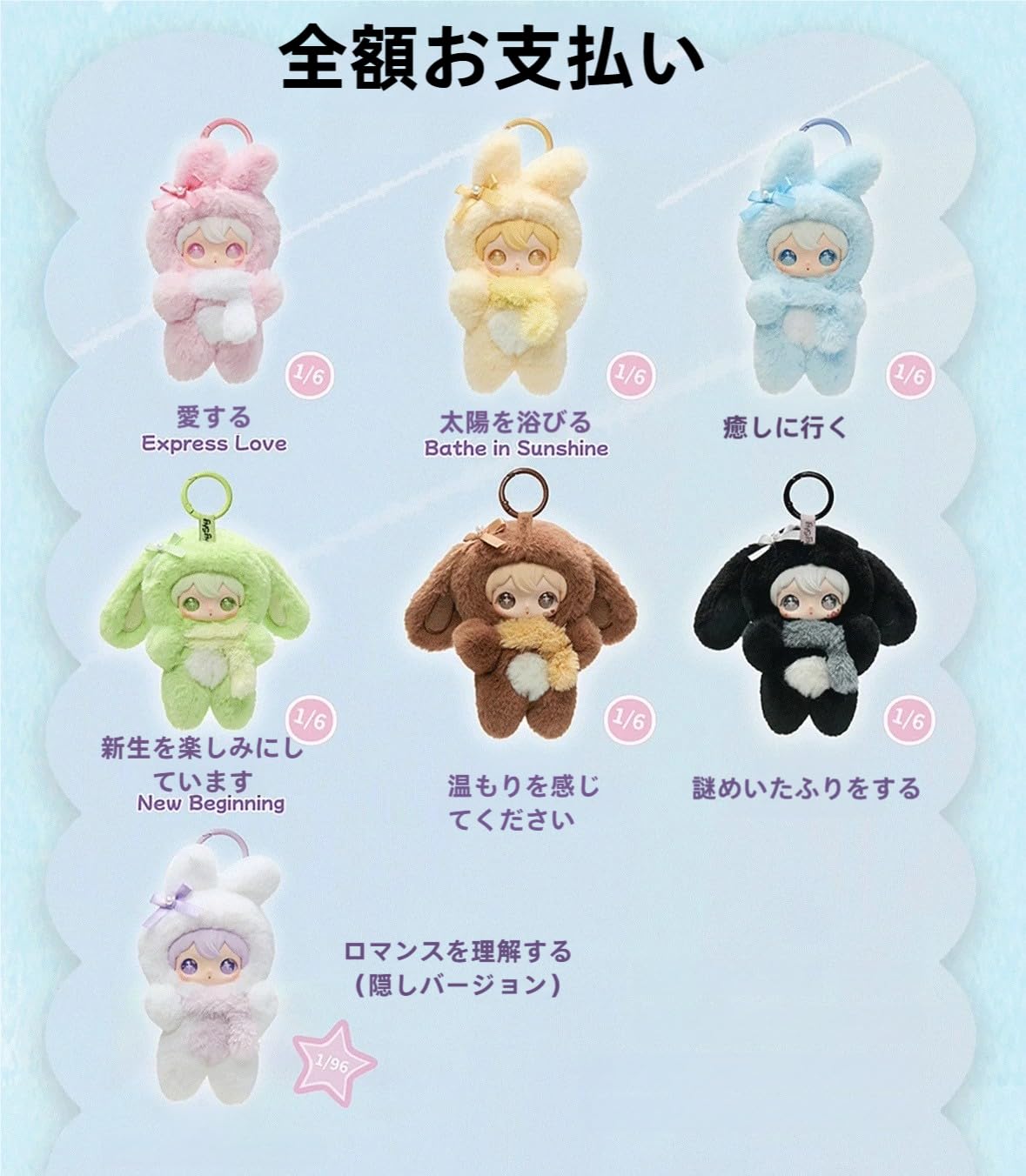 ShyShy Bunny Sparkle – Sparkly World Series Blind Box | Plush Keychain Charm (3D PVC Face) | Blind Box Random 1pc | Approx. 14cm Fluffy Soft Material | Bag Charm & Home Decor Mascot