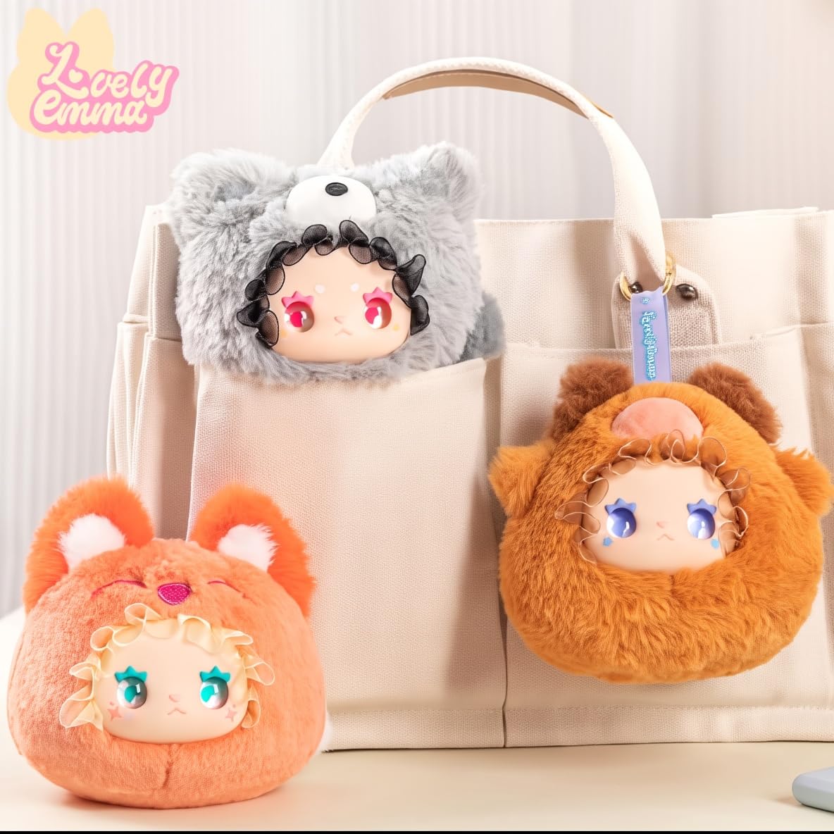 LOVELY EMMA RUA ZOO Plush Animal Blind Box | Official Authentic | 6 Regular + 3 Secret Figures (Random 1) | Designer Toy Collectible Desk Decor Christmas Birthday Gift