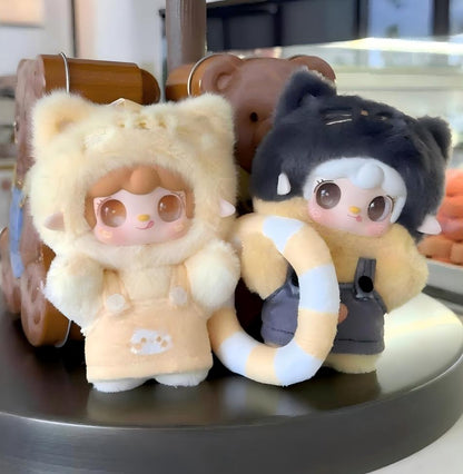 Yooki Meow Summer Party Plush Blind Box – 12cm Cat-Ear Plush Mascot, Random 1 Design, Collectible Decor