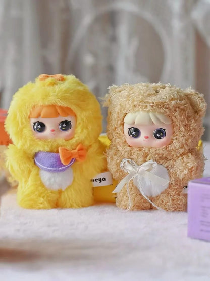 MEYA Malt 2nd Gen “Cute Pet Action” Plush Keychain｜Rotating Eyes · Movable Head · Light Scent｜Labubu-Style Kawaii Doll｜8 Designs + Secret Edition