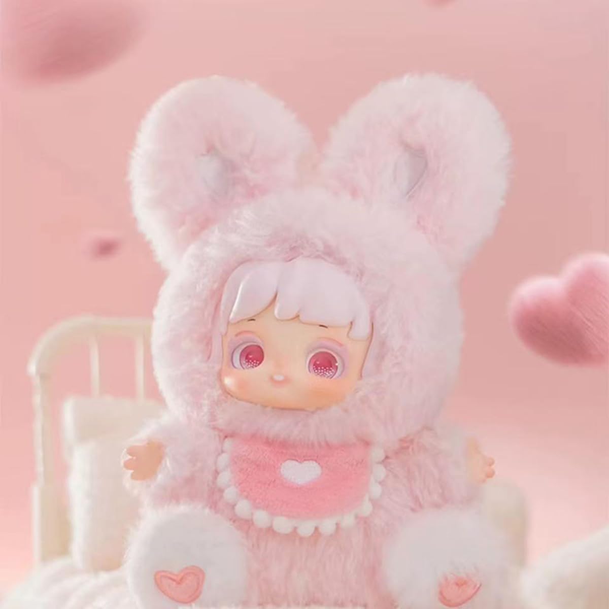 Miana Night Bunny Series Official Designer Soft Vinyl Blind Box Galaxy Eyes Dopamine Colors Poseable Hands Fluffy Long-Ear Healing Collectible Figure 7 Designs Including Secret Edition