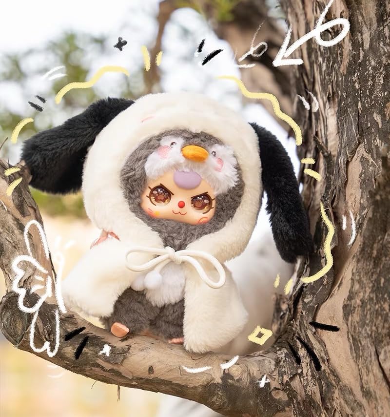 Baby Three “I’m Not a Warrior” Series Blind Box Designer Toy｜Cute Animal Look × Anti-Hero Martial Style Official Licensed Product｜10 Regular Designs + 1 Secret｜Collectible Desk Decor Christmas & Birthday Gift