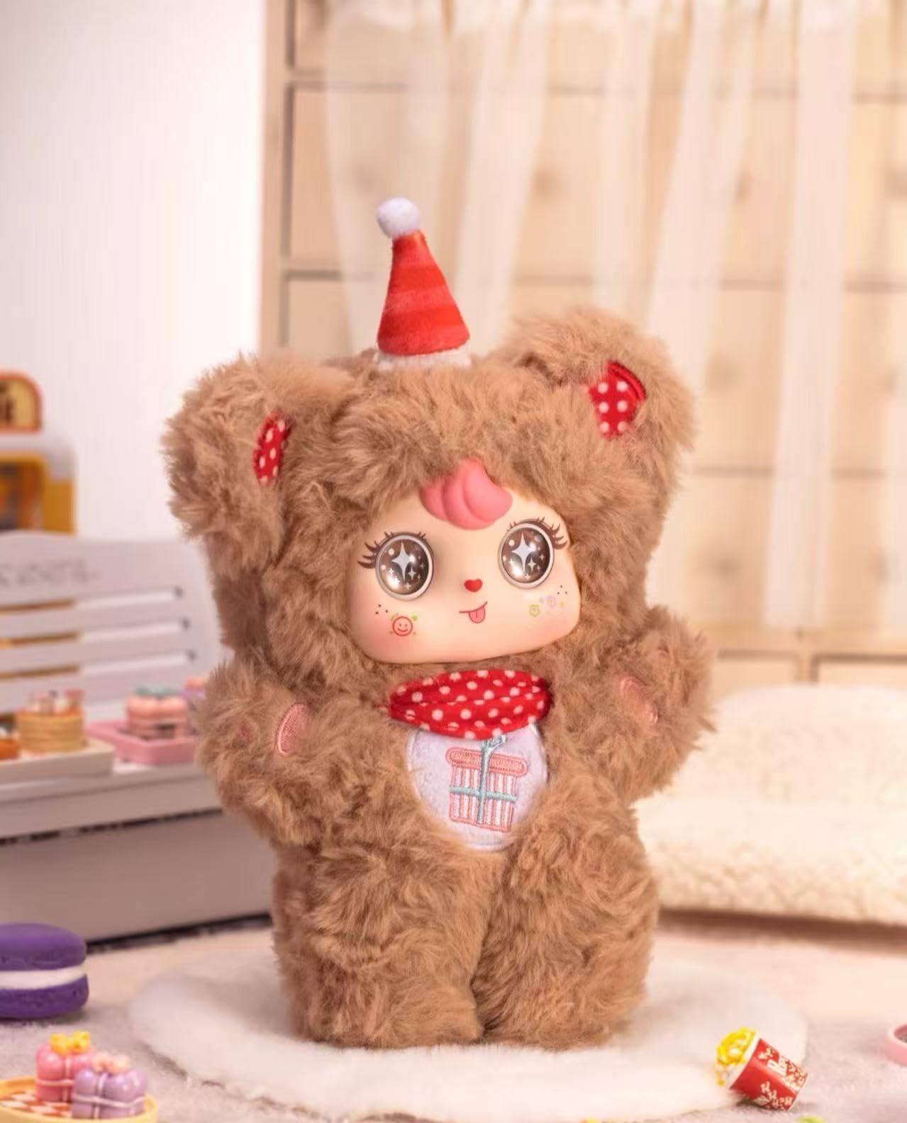 Coco Star Birthday Party Series Blind Box Collectible Figures | Plush Character Design | 6 Regular + 1 Secret | Official Authentic | Birthday & Christmas Gift Desktop Decor