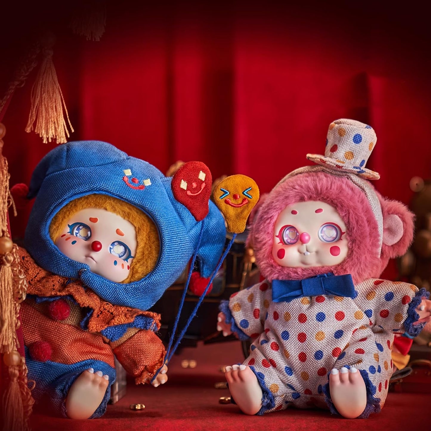 Cino Dream Tour Circus Series Blind Box Plush Doll – Kawaii Creepy Clown Mystery Collectible Toy