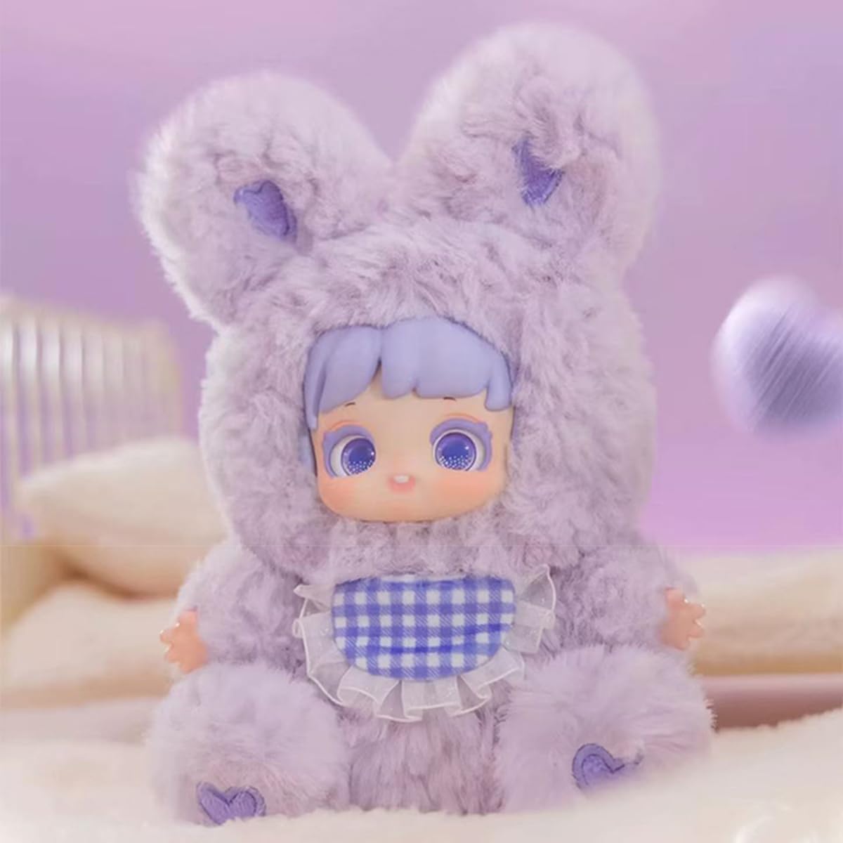 Miana Night Bunny Series Official Designer Soft Vinyl Blind Box Galaxy Eyes Dopamine Colors Poseable Hands Fluffy Long-Ear Healing Collectible Figure 7 Designs Including Secret Edition