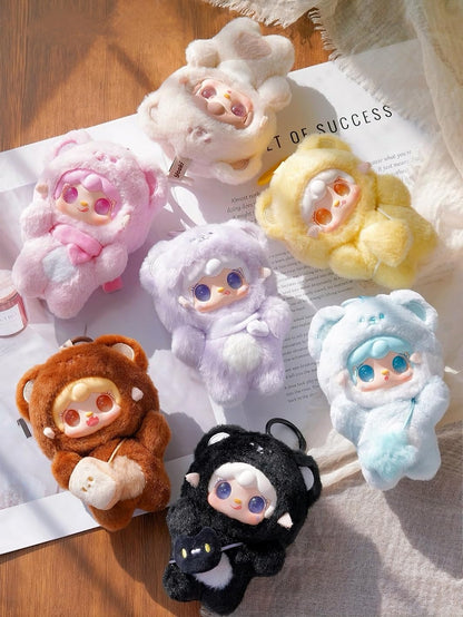 Yooki Bite-Me Bear Plush Blind Box – 10cm Plush Mascot, Random 1 of 8 Designs, Collectible Desk Decor