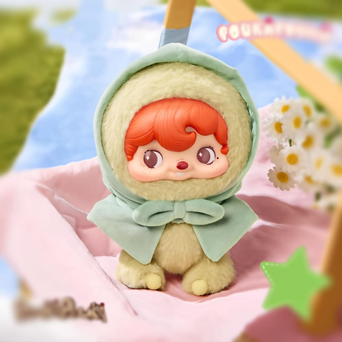 Pouka Pouka Mascot Series Plush Blind Box | Labubu-Inspired Plush-Style Design, Fluffy Healing Mascot Doll | Random 1 Figure from 6 Regular + 1 Secret (Approx. 16cm / PVC + Polyester Material)