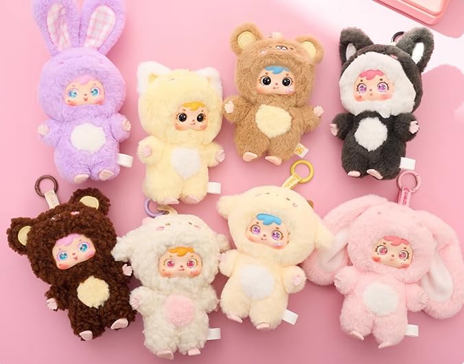 Samuel “Creamy Cute Pet” Series Kawaii Plush Keychain｜Japanese-Style Cute Animal Design · Blind Box｜8 Regular Styles + Secret Edition
