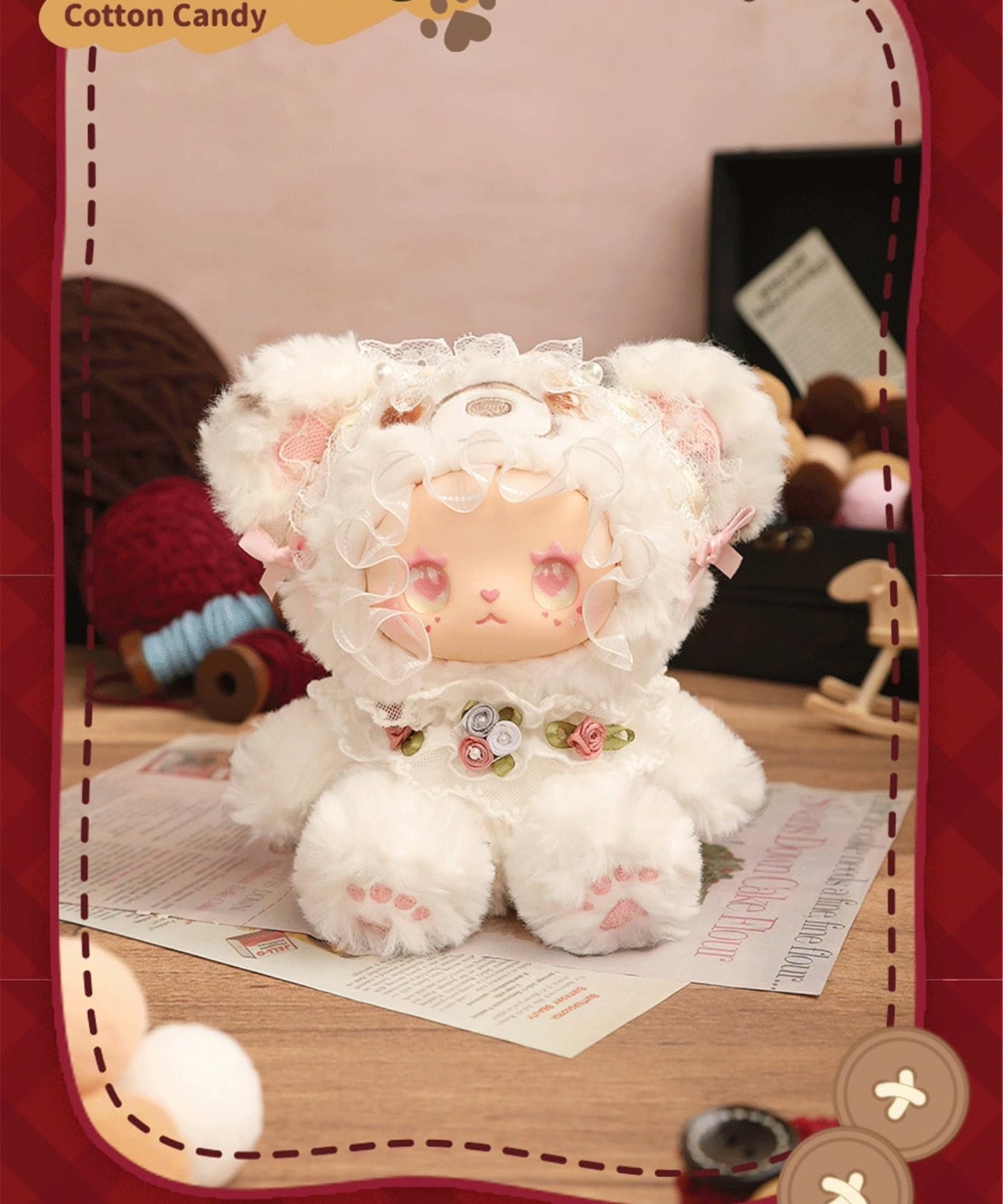 LOVELY EMMA Bear Alliance Series Plush Blind Box, Kawaii Stuffed Bear Mystery Plush with Keychain | Official Authentic Collectible, Vinyl Plush Bag Charms, Birthday & Christmas Gifts