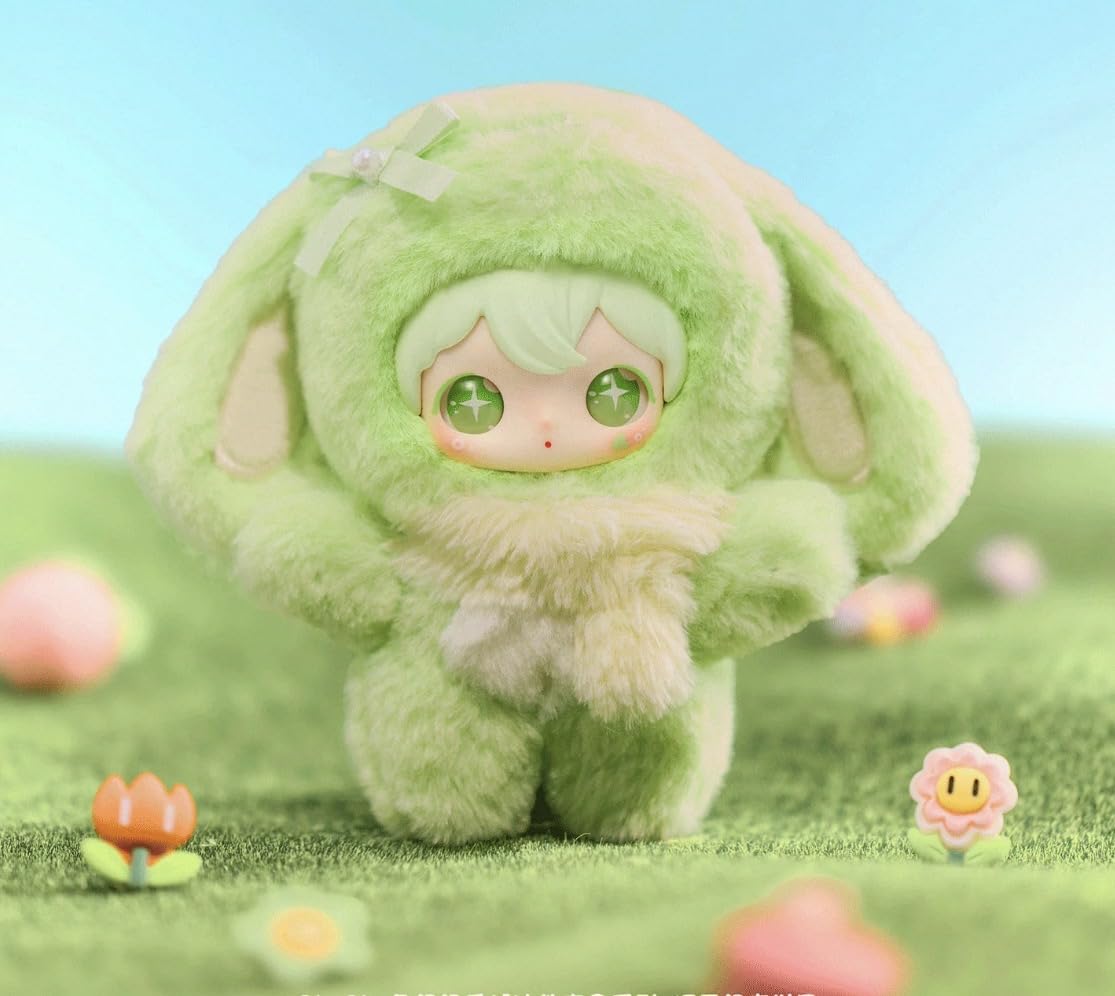 ShyShy Bunny Sparkle – Sparkly World Series Blind Box | Plush Keychain Charm (3D PVC Face) | Blind Box Random 1pc | Approx. 14cm Fluffy Soft Material | Bag Charm & Home Decor Mascot